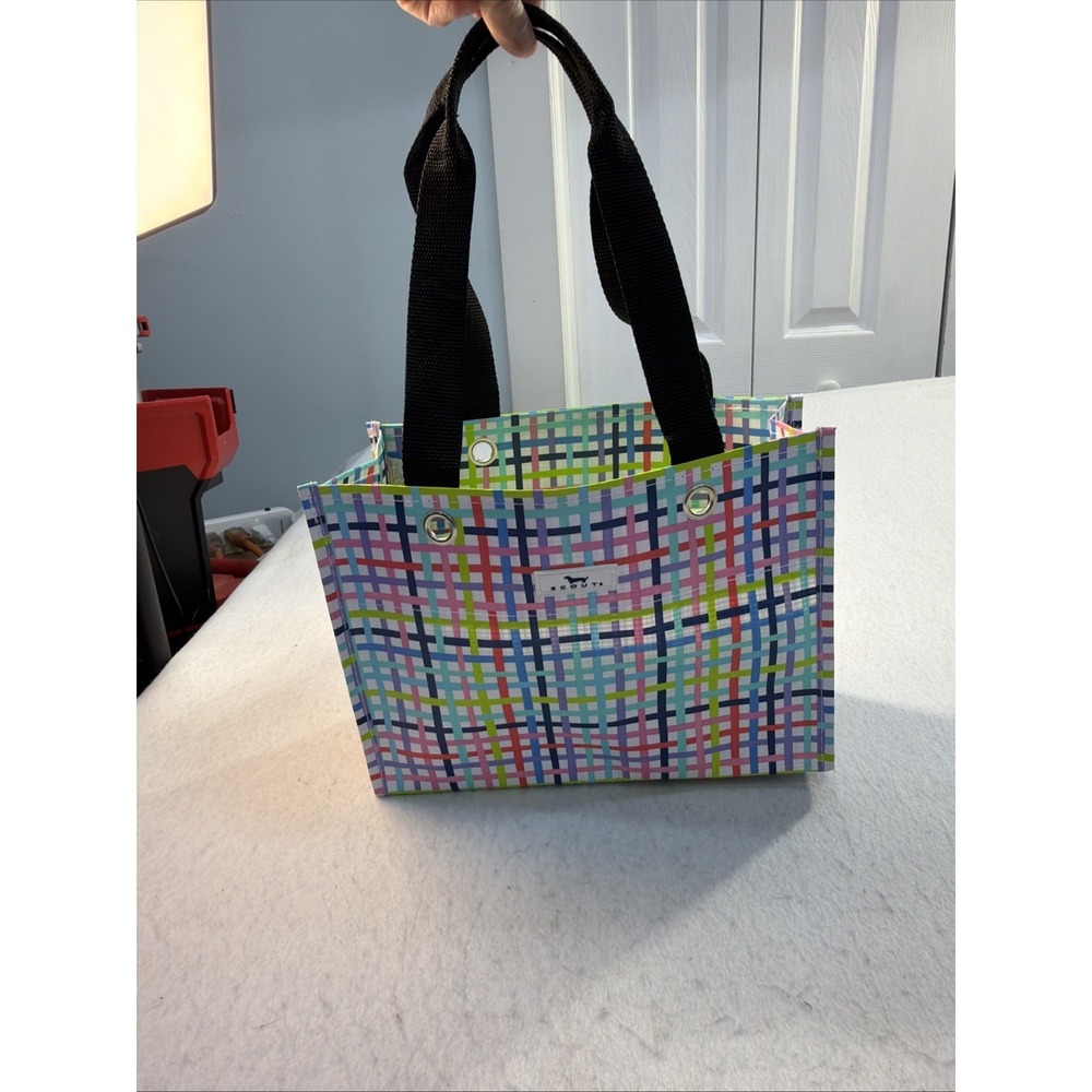 SCOUT BJ Bag Pocketette Daschund Tote Multi Color Stripe Water Resistant  Bag - Picture 6 of 13